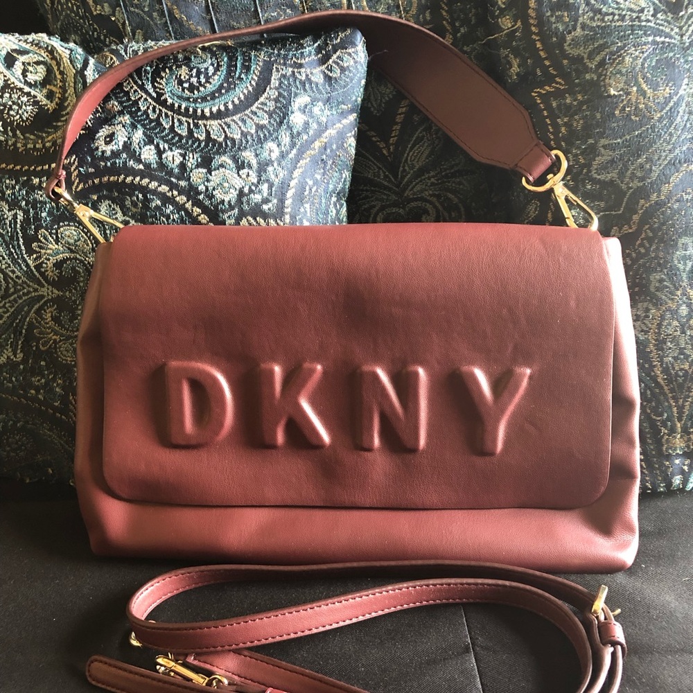 Burgundy DKNY handbag